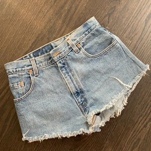 Levi’s Denim cutoff shorts urban renewal